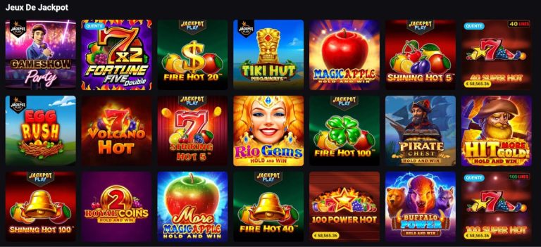 PlayMojo Casino jeux