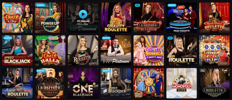 PlayMojo Casino jeux live